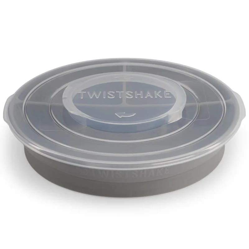 Twistshake Indelad Tallrik 6+m Pastell Grå Twistshake