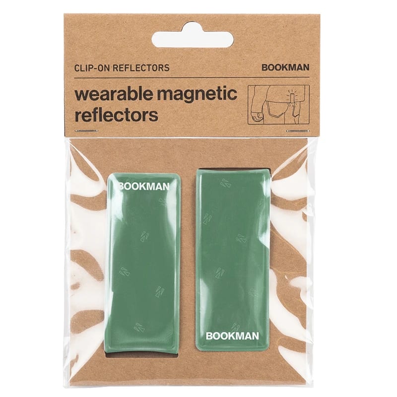 Bookman Clip-On Reflectors Green 2-pack Bookman