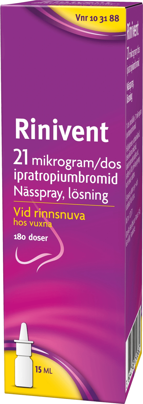 Rinivent Nässpray 21 mikrogram/dos 15 ml Rinivent
