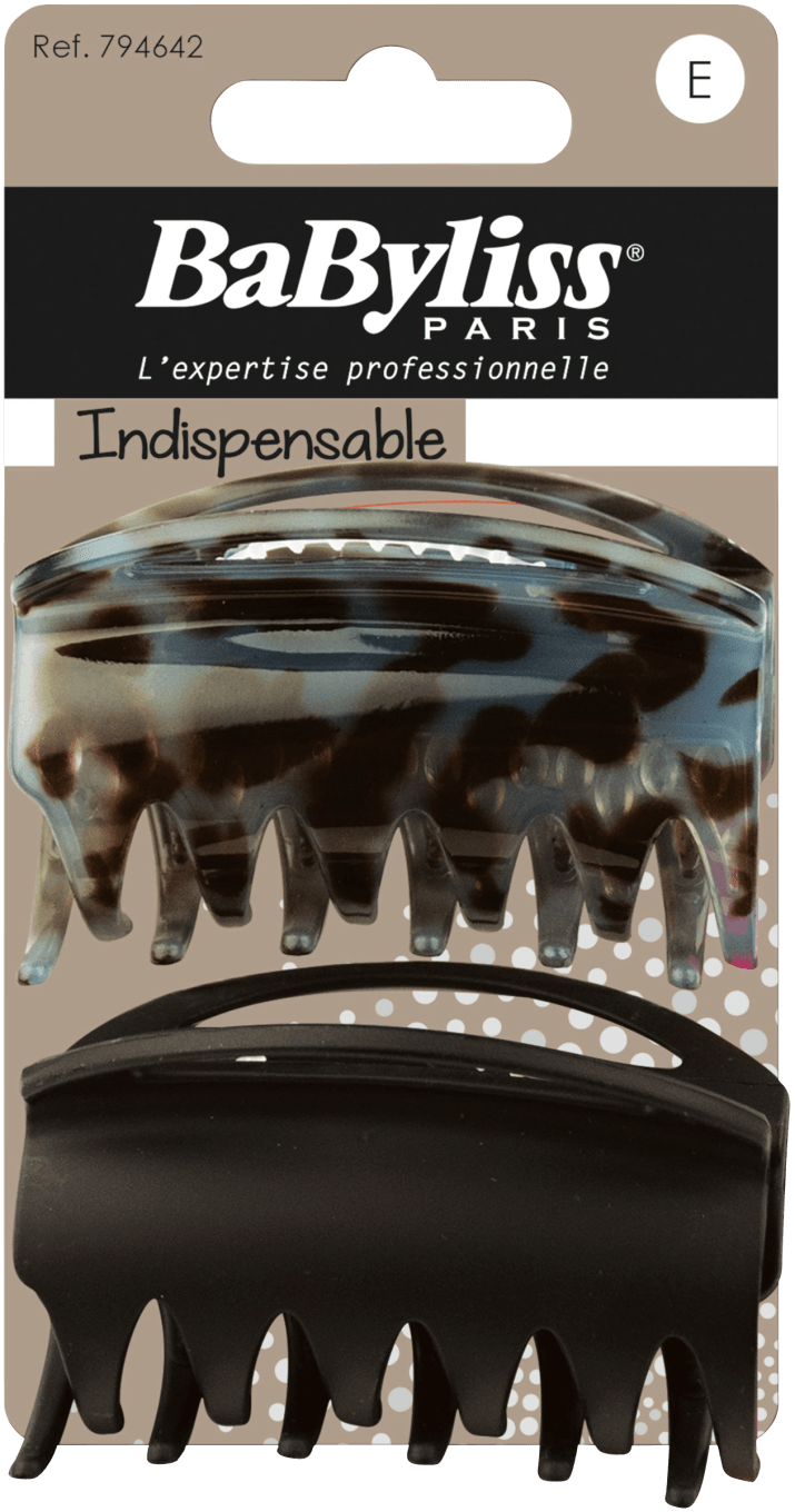 BaByliss Krokoklämma Anti-Glid blandade färger 2 st BaByliss