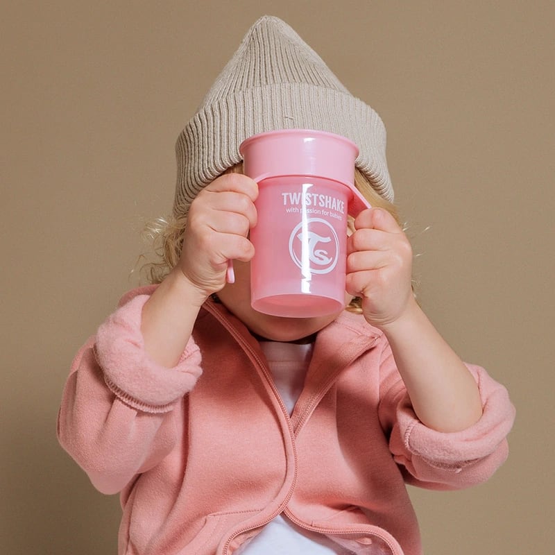 Twistshake 360 Cup 6+ mån Pastel Pink Twistshake