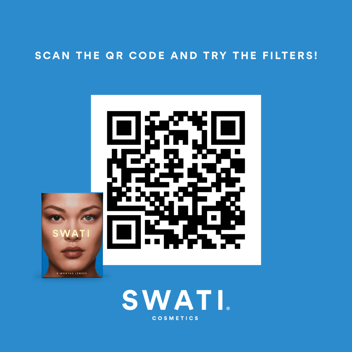SWATI Cosmetics 1 Month Sapphire färgade linser Swati