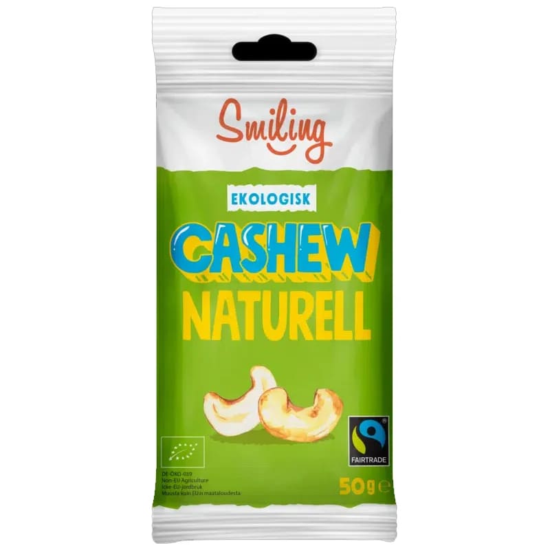 Smiling Cashewnötter Naturell 55 g Smiling