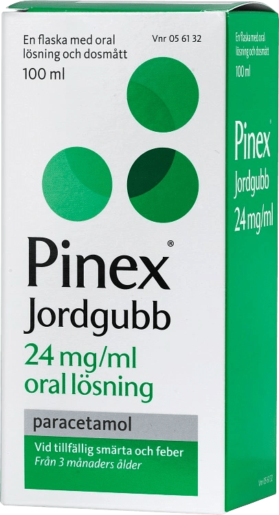 Pinex Jordgubb oral lösning 24 mg/ml 100 ml Pinex