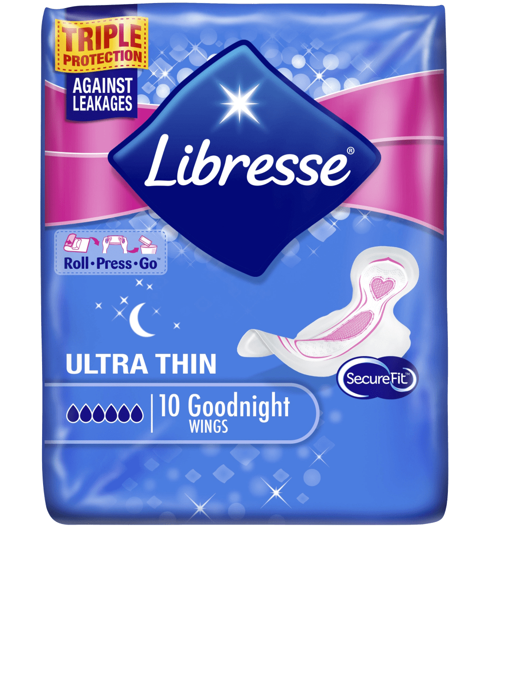 Libresse Ultra Thin Goodnight Wings 10 st Libresse