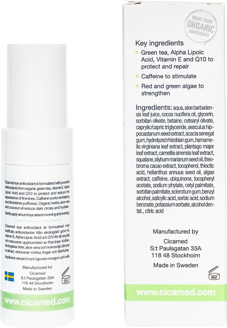 Cicamed Organic Science Eye Antioxidant 15 ml Cicamed