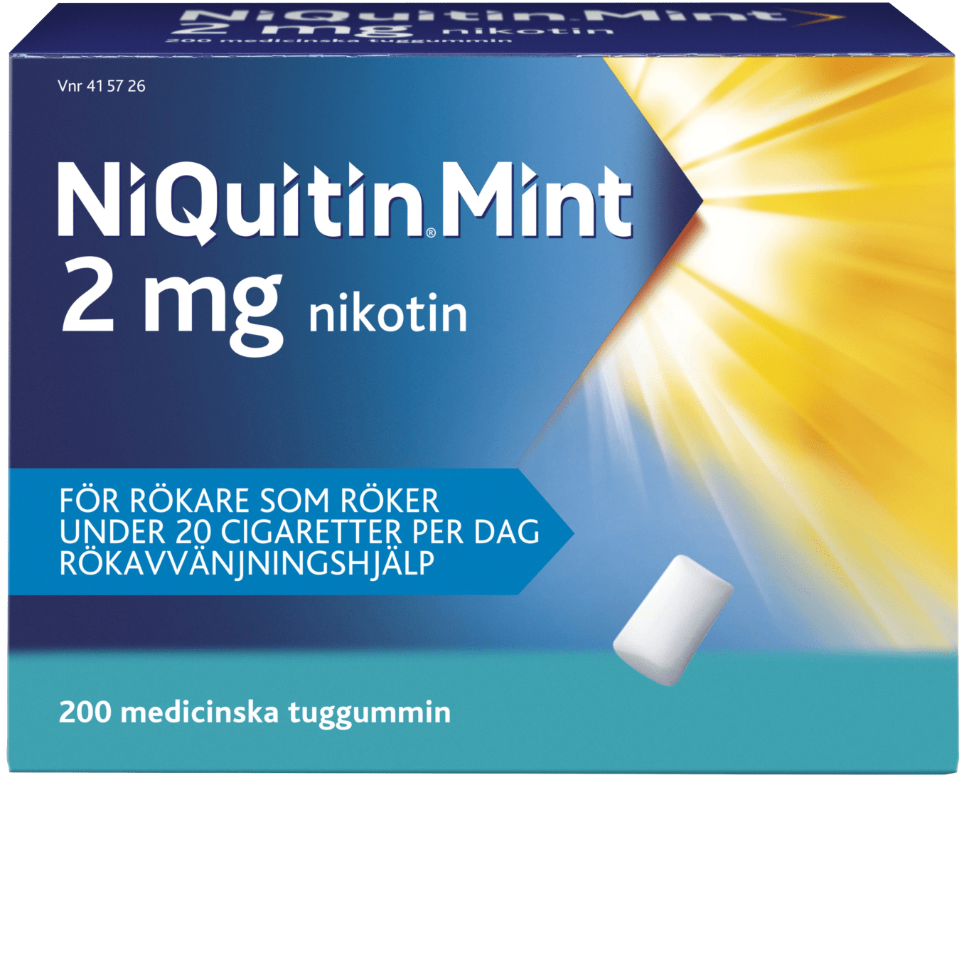 NiQuitin Mentolmint medicinskt tuggummi 2 mg 200 st Niquitin