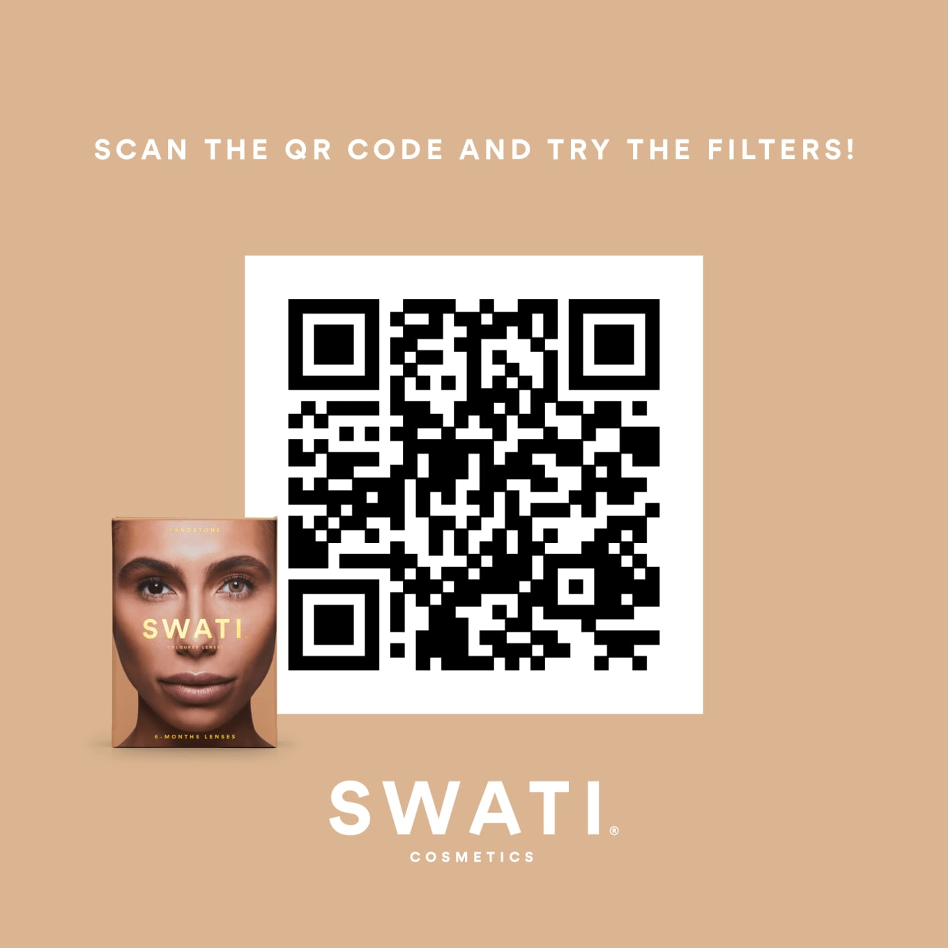 SWATI Cosmetics 1 Month Sandstone färgade linser Swati