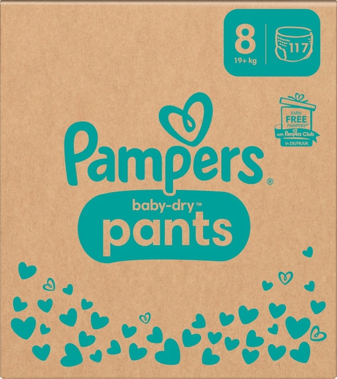 Pampers Baby-Dry Stl8 19kg+ 117st Pampers