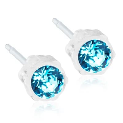 Blomdahl Örhängen 4 mm Aquamarine Blomdahl