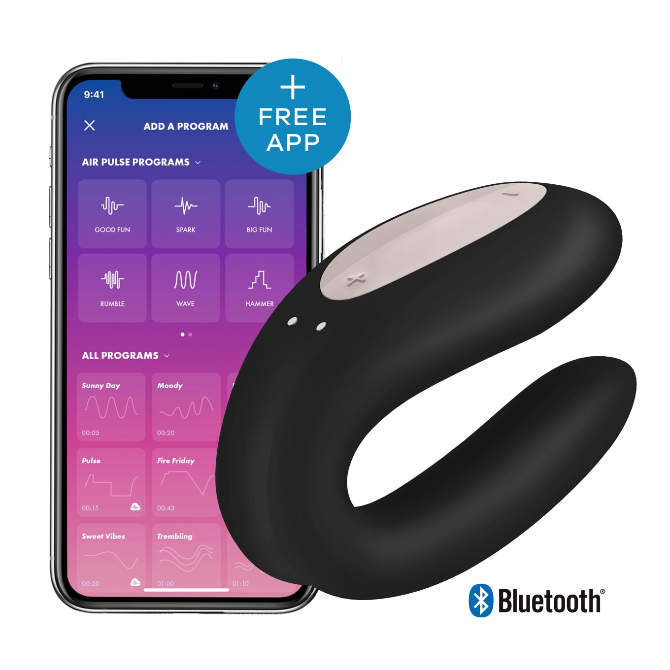 Satisfyer Double Joy Black Parleksak Satisfyer