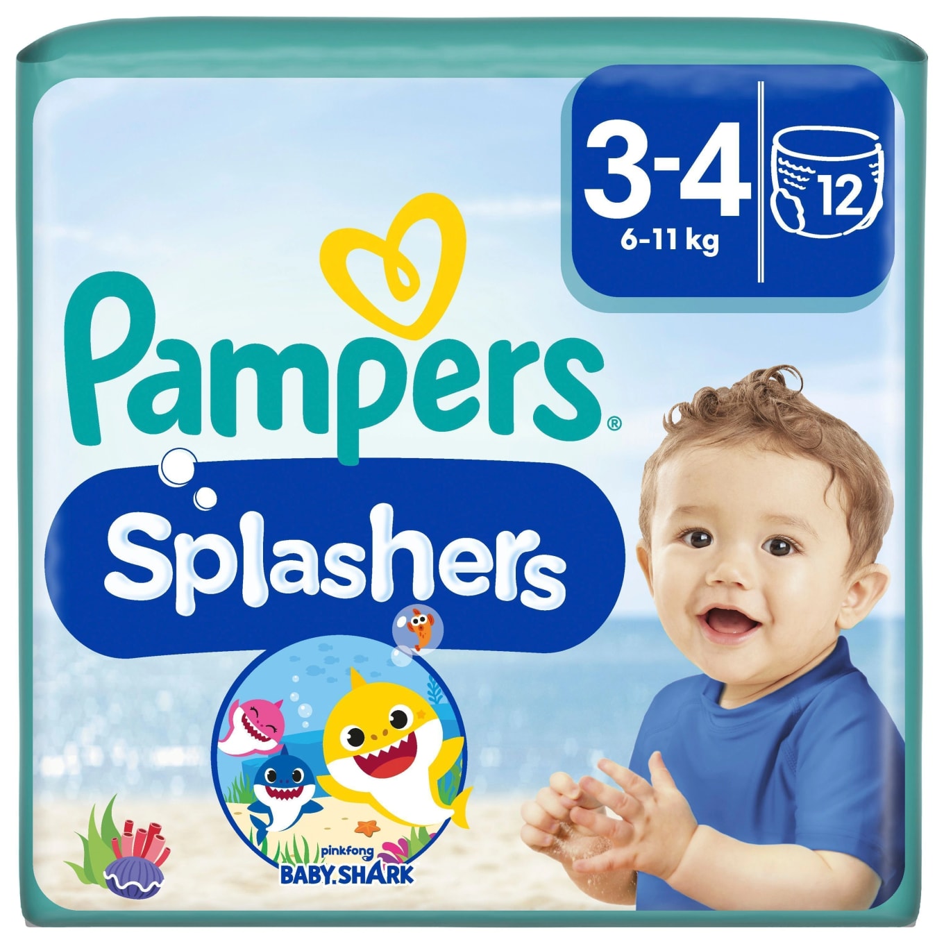 Pampers Splashers Engångsbadblöjor Stl 3 6kg-11kg 12 st Pampers