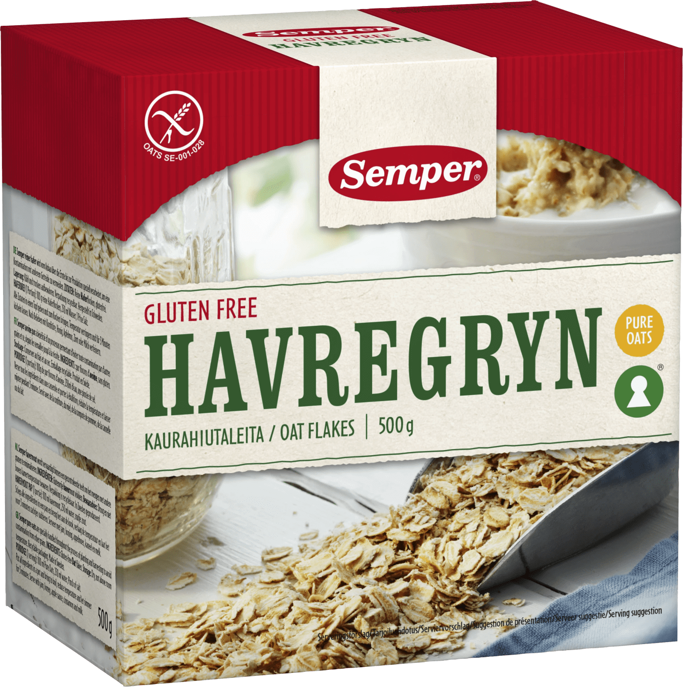 Semper glutenfria Havregryn 500 g Semper