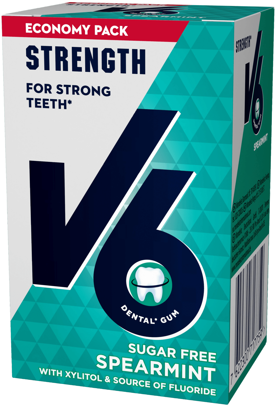 V6 Strength Spearmint tuggummi 70 g V6
