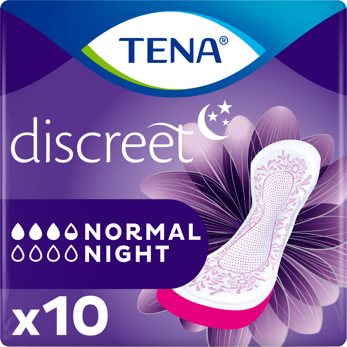 TENA Discreet Normal Night 10-pack Tena