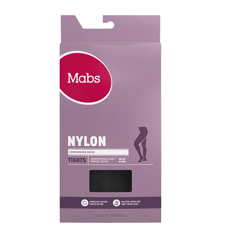 Mabs Nylon Tights Black 1 par XL Mabs