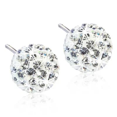 Blomdahl Örhängen Crystal Ball 6 mm White Blomdahl
