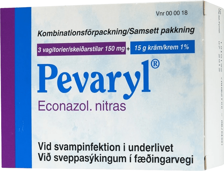 Pevaryl vagitorium och kräm 150 mg + 1% 1 st Pevaryl