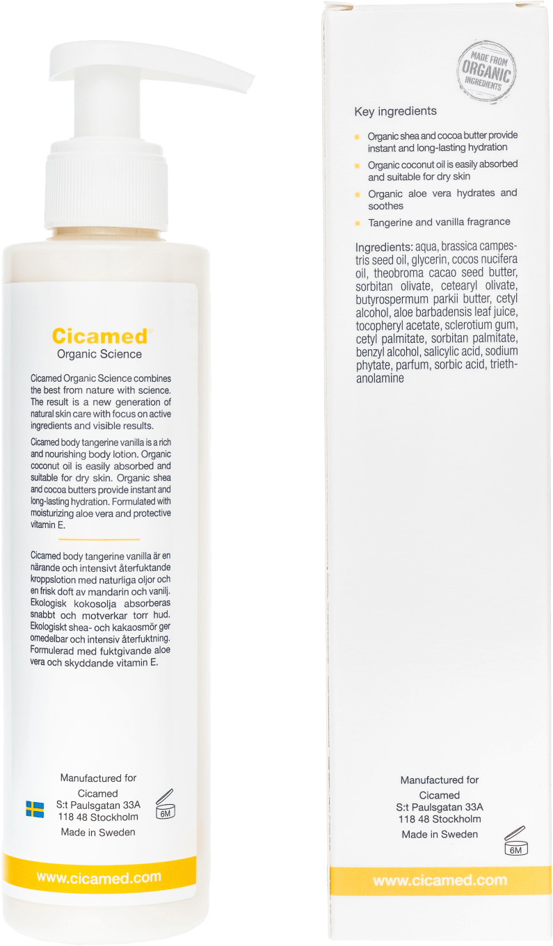 Cicamed Organic Science Body Tangerine Vanilla 210 ml Cicamed