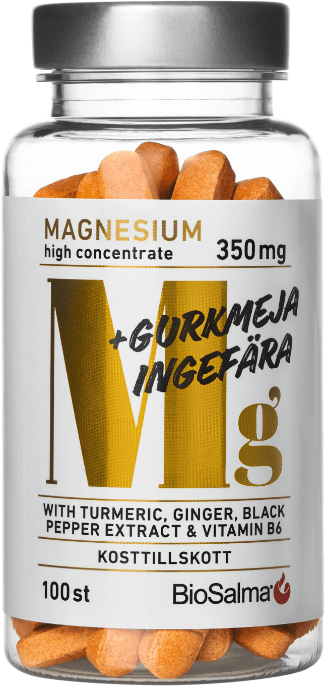 BioSalma Magnesium 350 mg + Gurkmeja Ingefära 100 st kapslar BioSalma