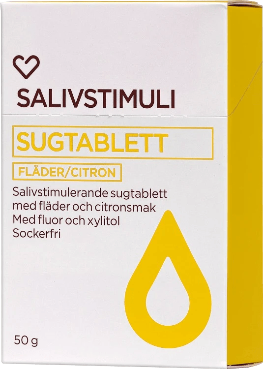 Hjärtats salivstimulerande Sugtablett Fläder/Citron 50 g Hjärtats