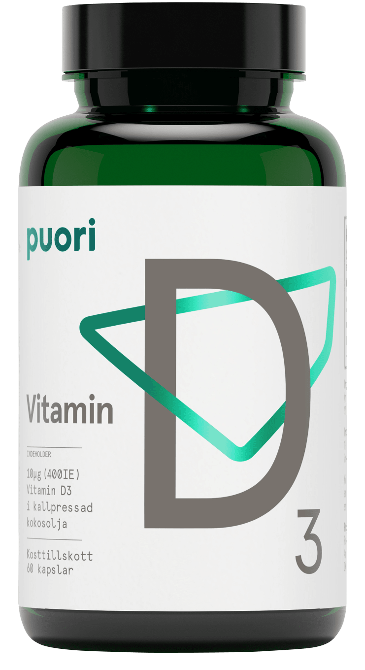 Puori D3 D-vitamin 60 kapslar 10 µg Puori