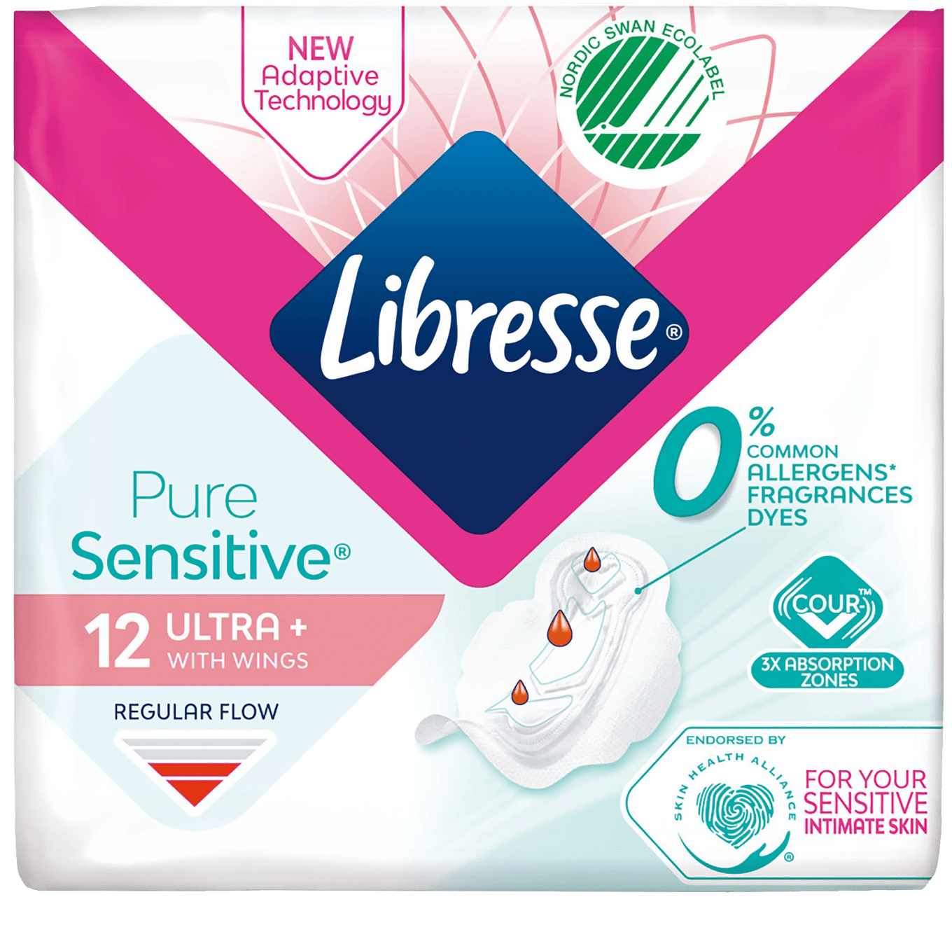 Libresse Pure Sensitive Ultra Regular Wing 12-pack Libresse