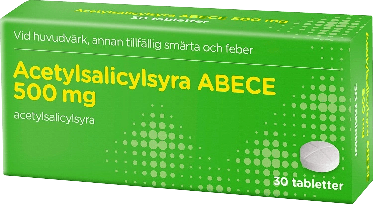Acetylsalicylsyra ABECE 500 mg 30 tabletter ABECE