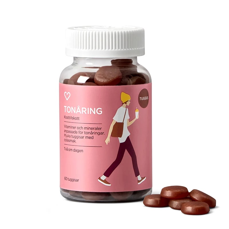 Hjärtats Multivitamin Tonåring Tuggtablett Cola 60 st Hjärtats