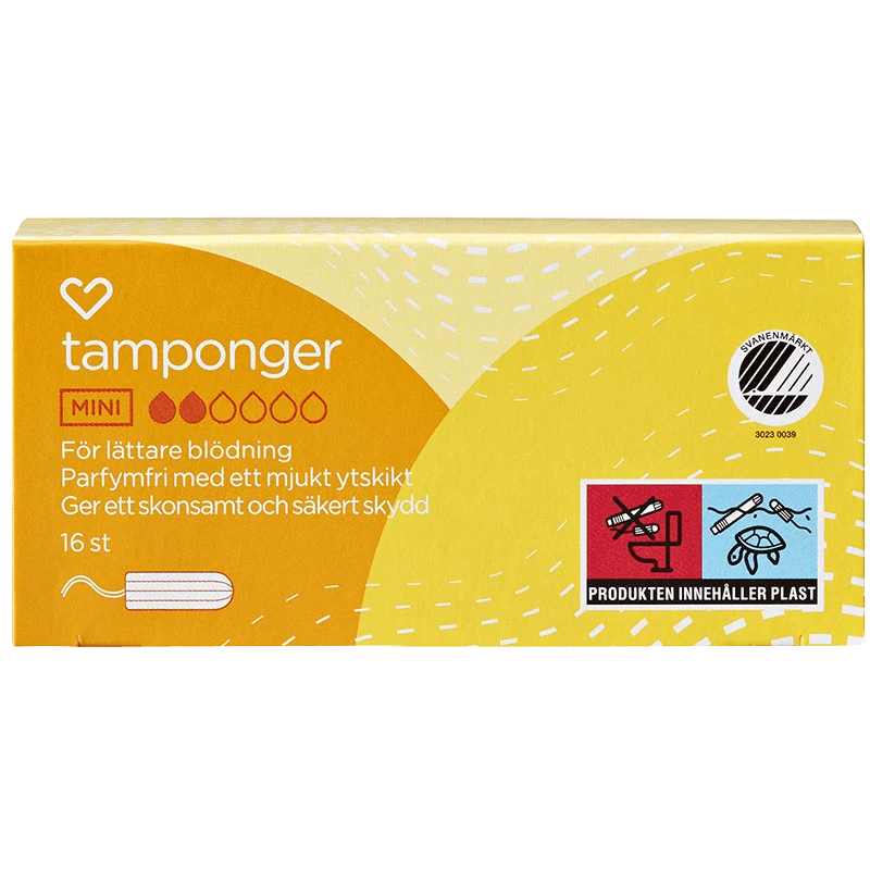 Hjärtats tamponger Mini 16st Hjärtats