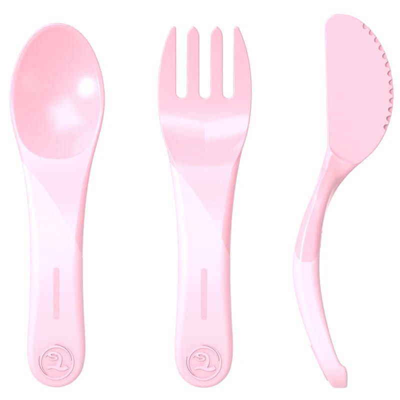 Twistshake Äta-Själv Set Plast 6 mån+ Pastellrosa Twistshake