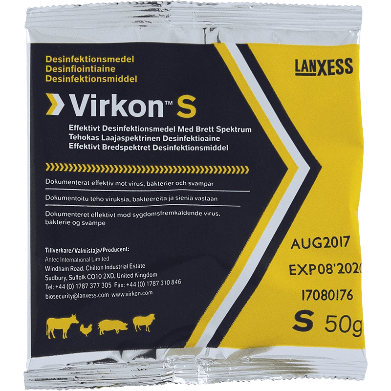 Virkon S desinfektionsmedel pulver 50 g Virkon S