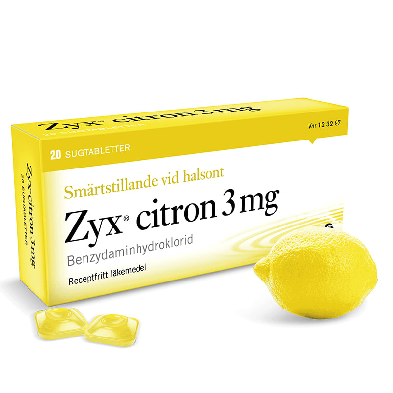 Zyx citron sugtablett 3mg 20st Zyx