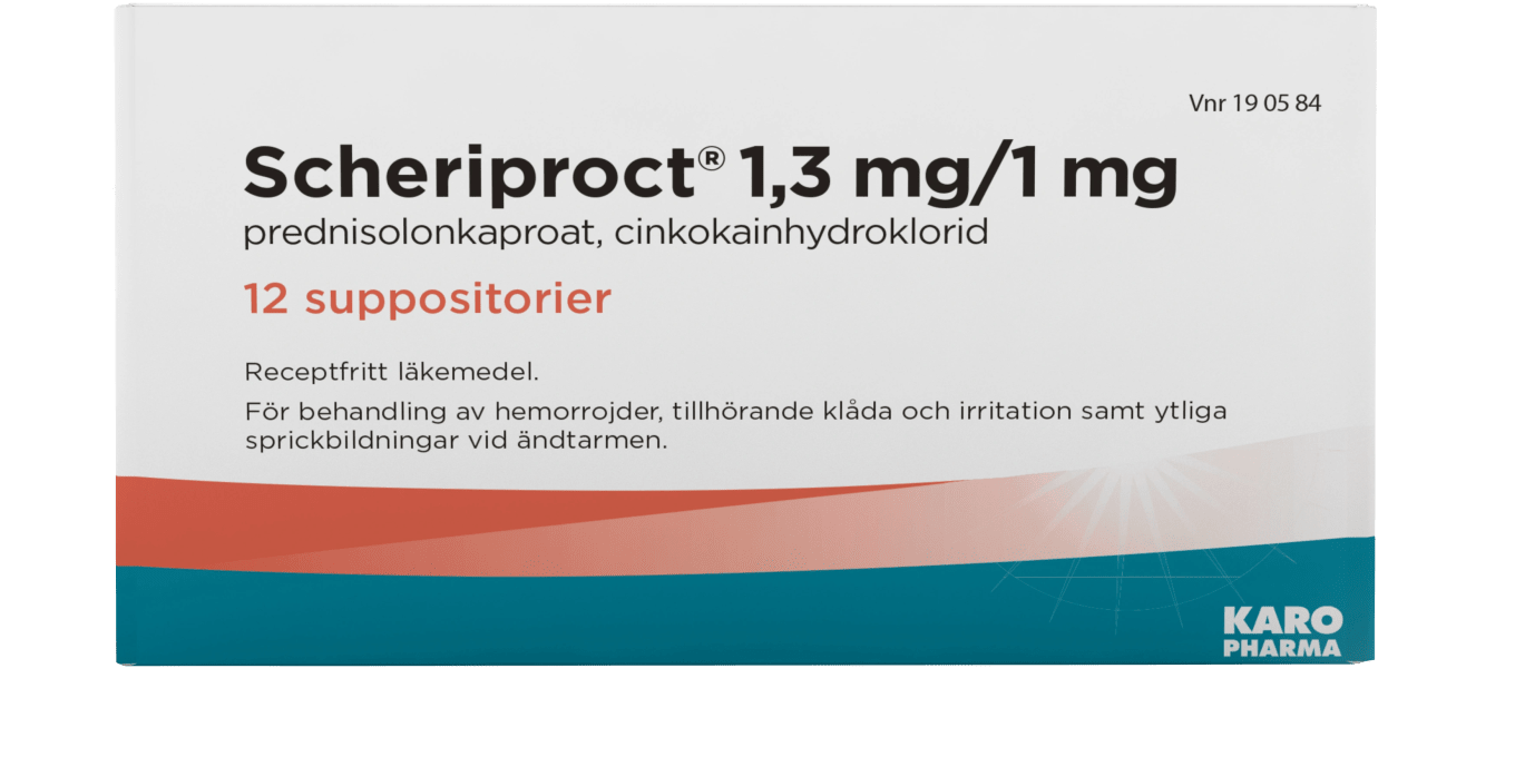 Scheriproct Suppositorium 1,3 mg/1 mg 12 st Scheriproct