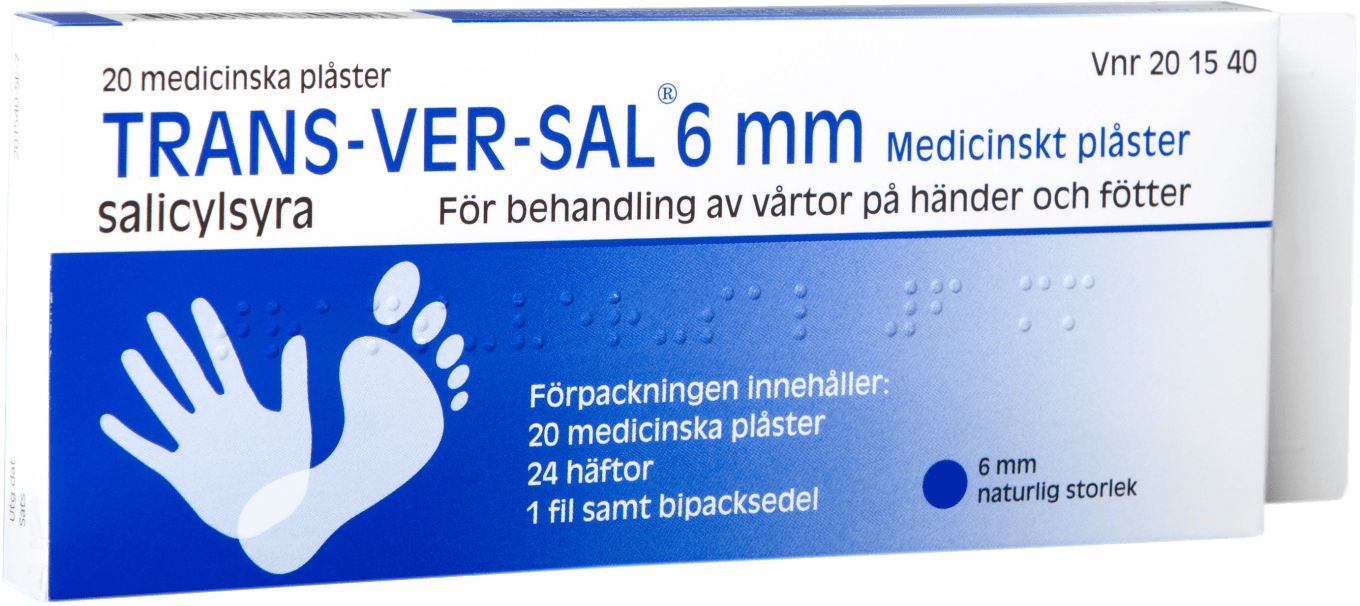 Trans-Ver-Sal 6 mm medicinskt plåster 20 st Trans-ver-sal