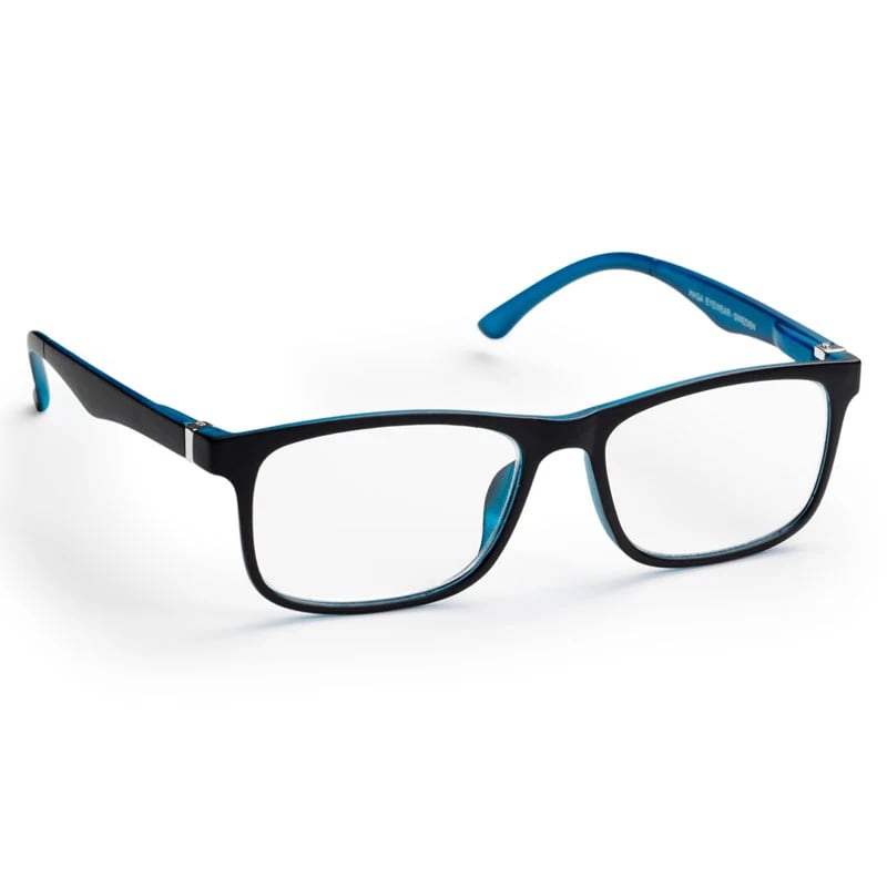 Lix Läsglasögon Stockholm Matt Black Blue +3,0 Haga Optik