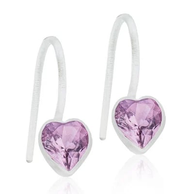 Blomdahl Pendant Fixed Heart Light Amethyst Örhängen Blomdahl