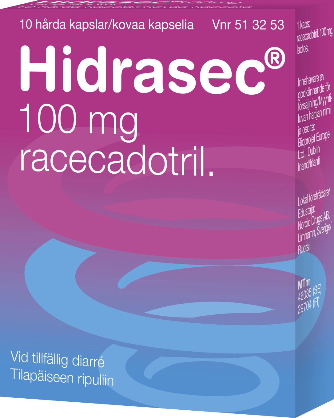 Hidrasec 100 mg 10 hårda kapslar Hidrasec