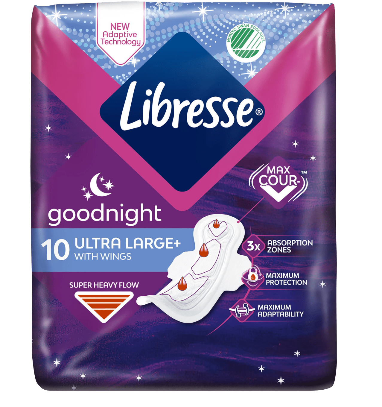 Libresse Ultra Thin Goodnight Wings 10 st Libresse