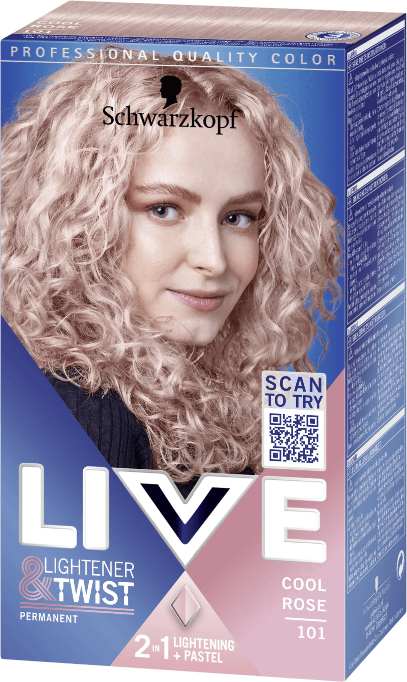 Schwarzkopf Live Lightener + Twist Hårfärg 101 Cool Rose Schwarzkopf