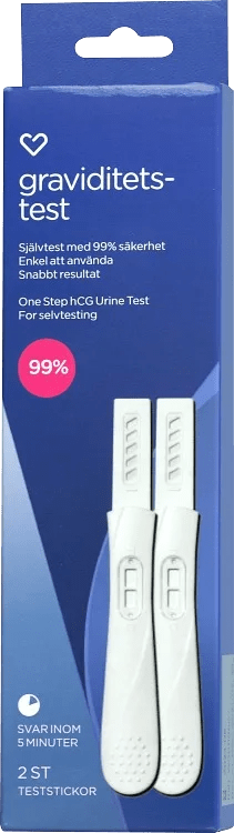 Hjärtats Graviditetstest 2 stickor Hjärtats