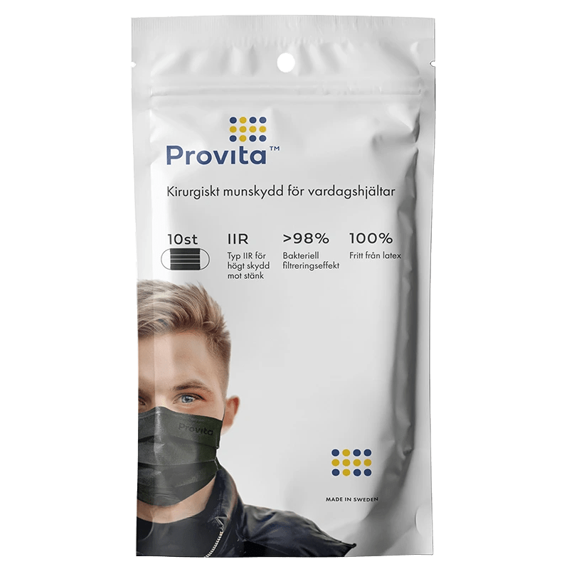Provita Medical Munskydd IIR 10 st Svart Provita