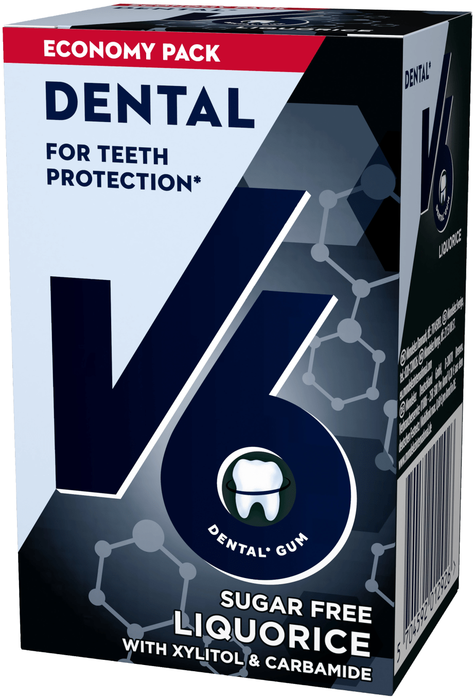 V6 Dental Liquorice tuggummi 70 g V6