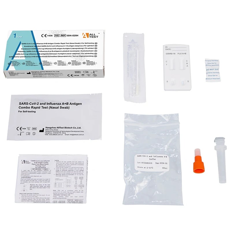 AllTest Kombinerat Självtest SARS-CoV-2 & Influensa A+B Antigen Näsprov 1-pack Alltest