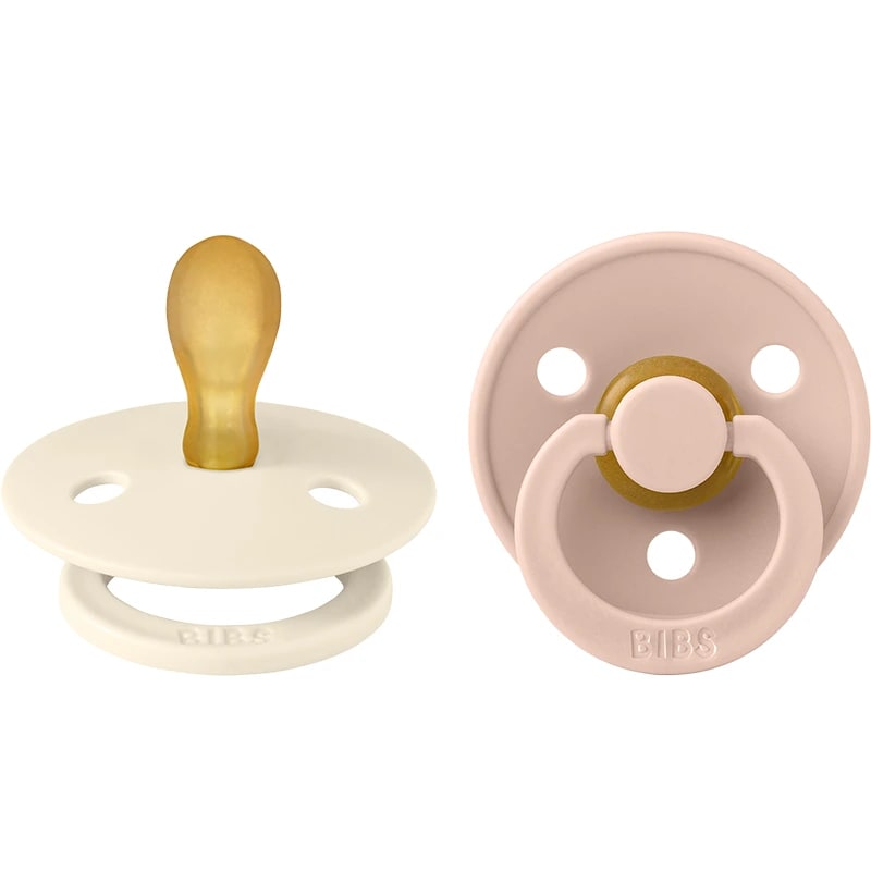 BIBS Colour Latex Symmetrical Ivory/Blush 2-pack Size 1 Bibs