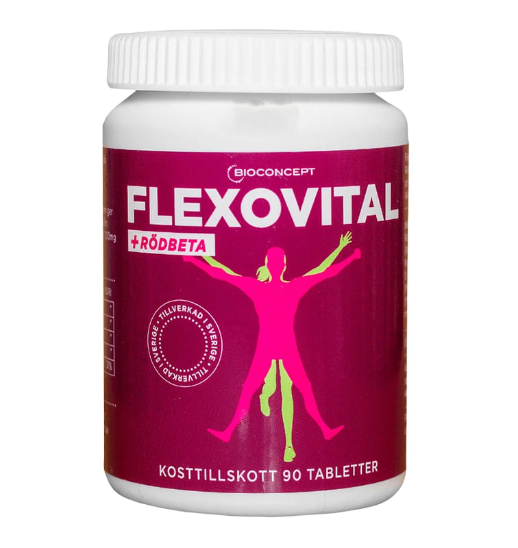 Flexovital + Rödbeta Burk Tablett 90st Flexovital