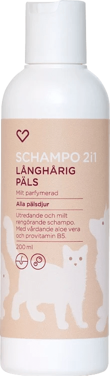 Hjärtats Schampo 2i1 långhårig päls Hjärtats