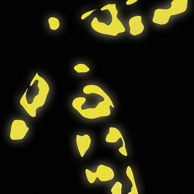 Bookman Reflective Stickers Leopard Print Yellow Bookman
