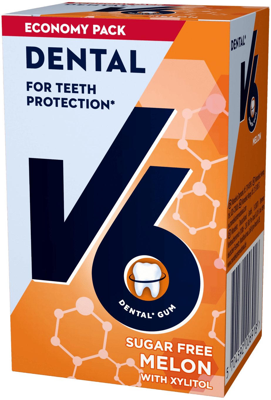V6 Dental Melon tuggummi 70 g V6