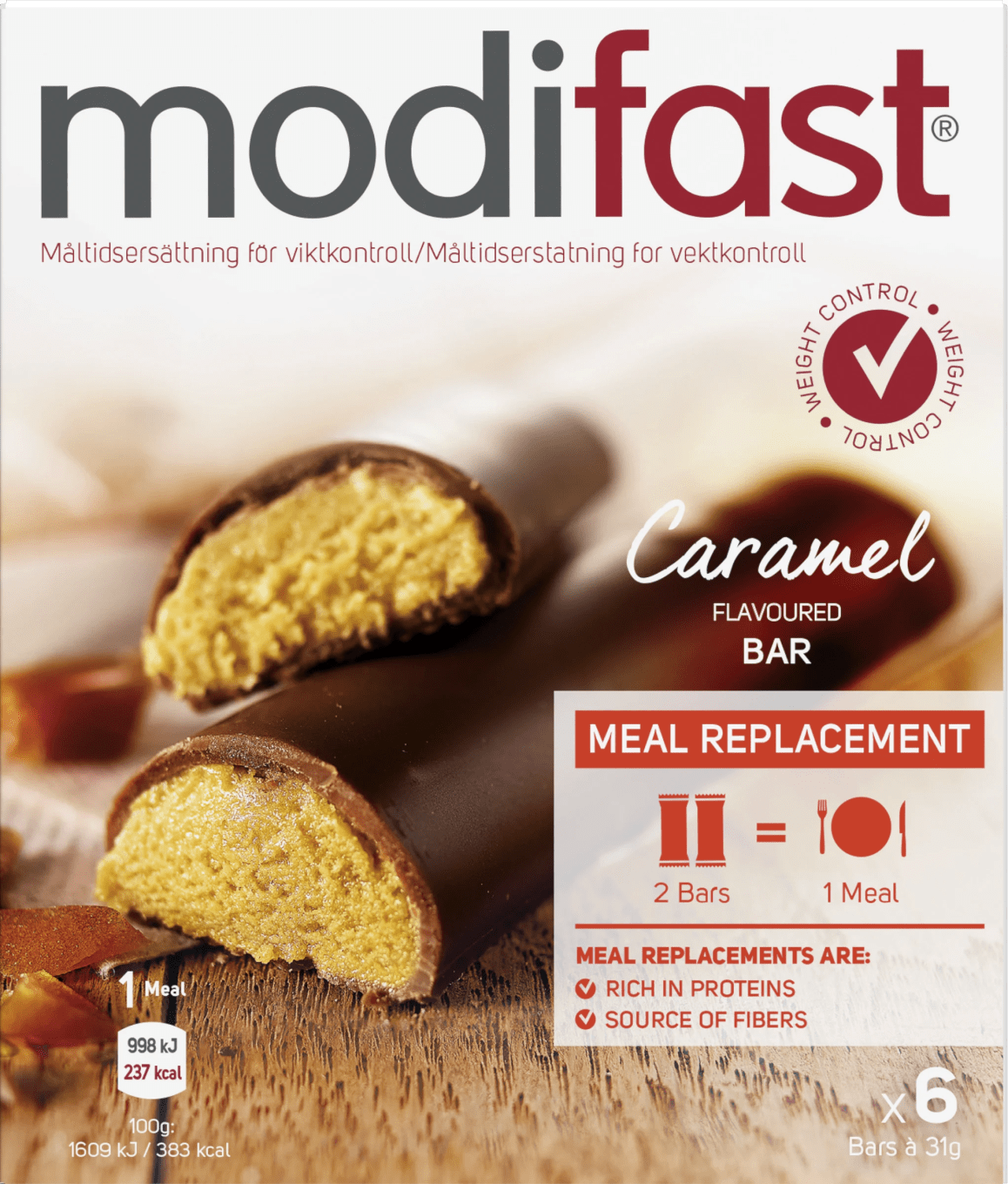 Modifast Bar Caramel 6 st Modifast